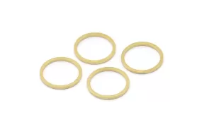 13mm Circle Connectors - 50 Raw Brass Circle Connectors (13x1x1mm) Bs 1100