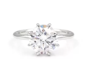 1.93-Carat Brilliant Cut Diamond Soleil Ring