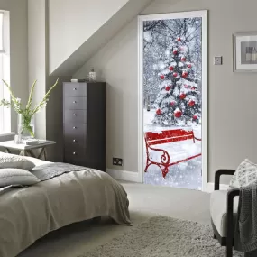 3D Christmas Tree Door Sticker