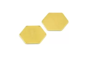 50 Raw Brass Hexagon Stamping Blank (12mm) B0197