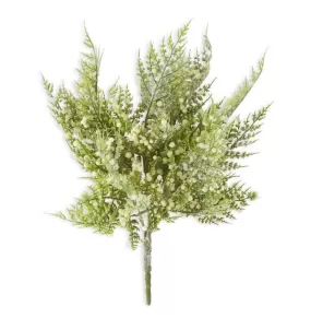 55096A 13" Glittered Snowy Fern