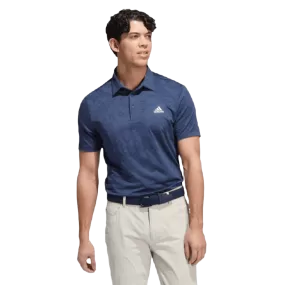 Adidas Jacquard Golf Polo Shirt - Navy