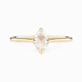 Alice Ring, 0.26ct Oval Rose Cut Diamond, 14k Yellow Gold (One of a kind)