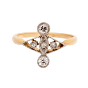 Art Nouveau Diamond Symmetry Ring