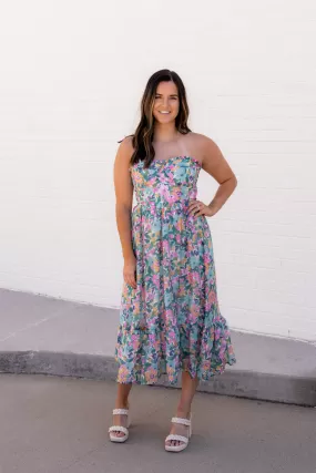 Athena Floral Midi Dress | Multi Floral