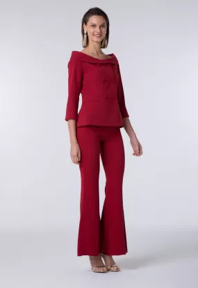 Bell Bottom Red Trouser