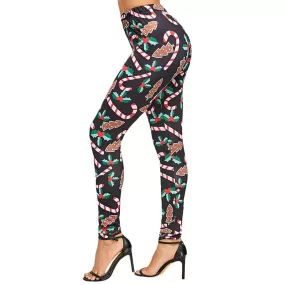 Candy Cane Mistletoe Tight Leggings