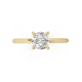 Classic Cushion Cut Solitaire Engagement Ring