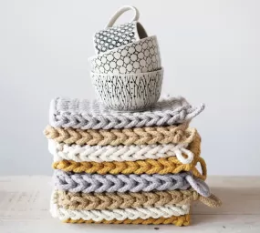 Cotton Pot Holder - Assorted Colors