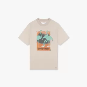 CROYEZ THERMAL FLAMINGO T-SHIRT - KHAKI