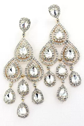 Crystal chandelier earrings