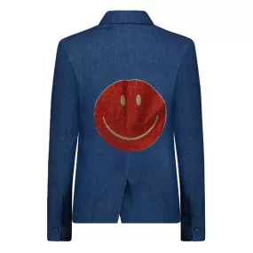 Crystal Smile Blazer - Denim Sample Sale