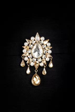 Crystal Studded Brooch