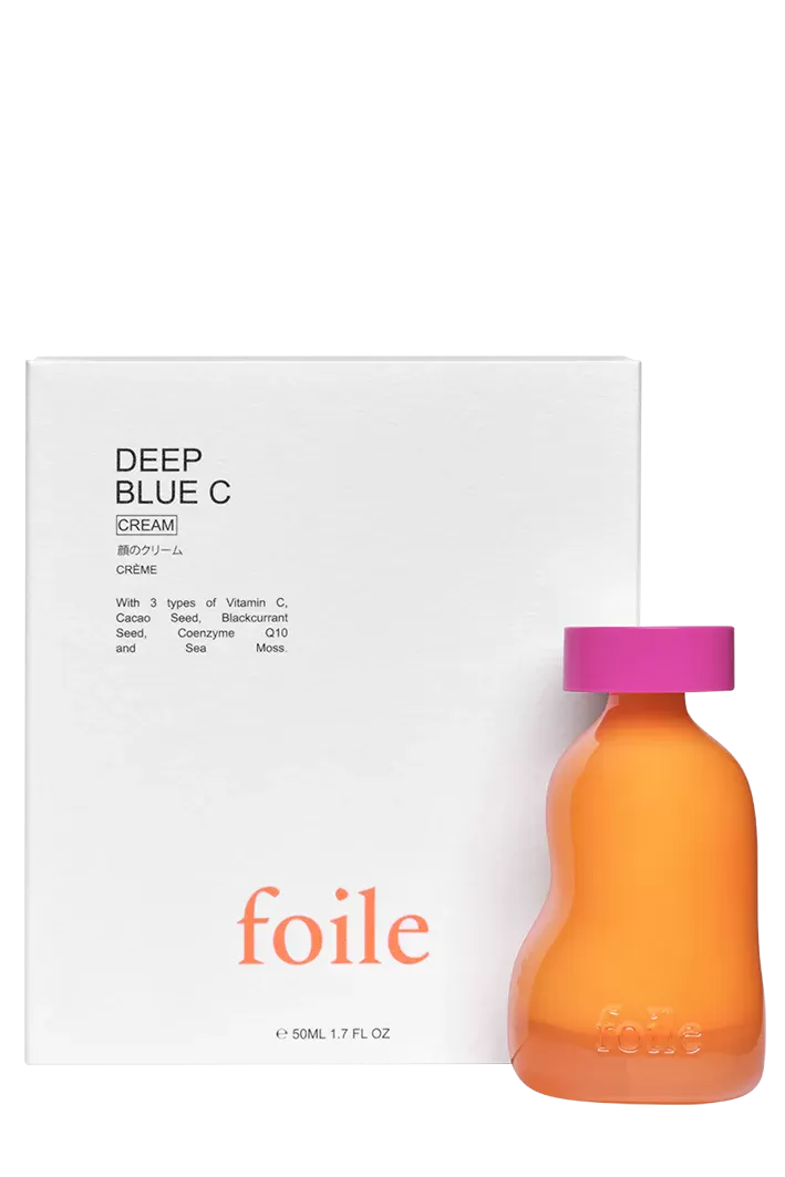 Foile - Deep Blue C - Cream