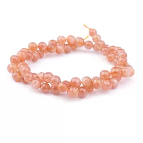 Golden Sunstone Natural 6mm Round AA Grade - 15-16 Inch