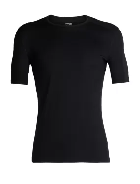 icebreaker Merino Base Layer Men's 200 Oasis Short Sleeve Crewe - Black