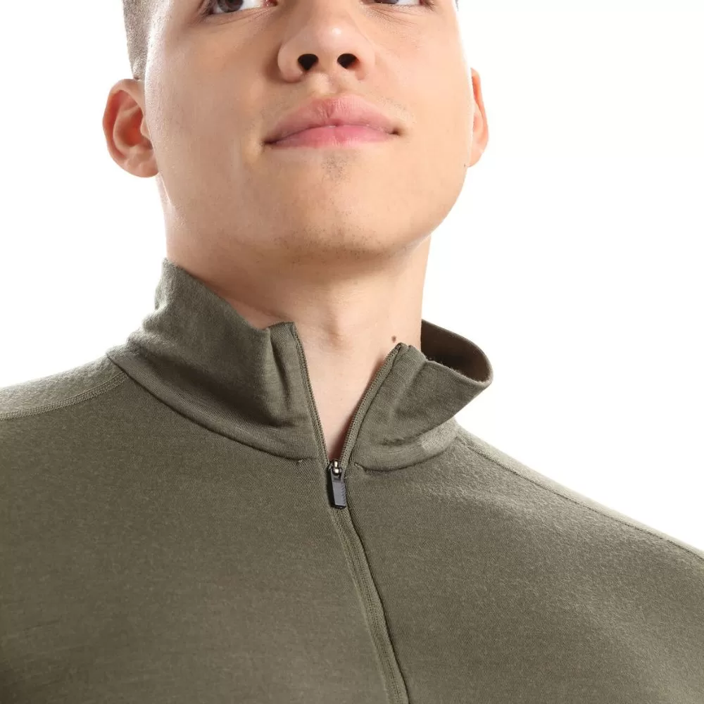 icebreaker Merino Jacket Men's 200 Zoneknit™ Merino Long Sleeve Half Zip -  Loden