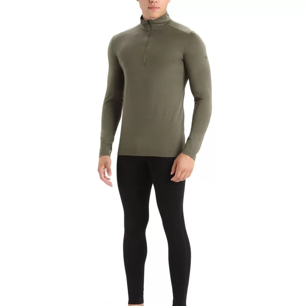 icebreaker Merino Jacket Men's 200 Zoneknit™ Merino Long Sleeve Half Zip -  Loden