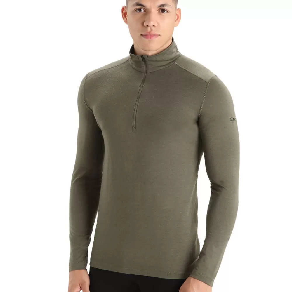 icebreaker Merino Jacket Men's 200 Zoneknit™ Merino Long Sleeve Half Zip -  Loden