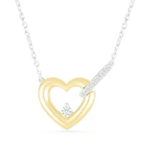 Interlocking Heart Diamond Necklace