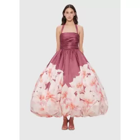 Leo Lin Nadia Voluminous Gown - Orient Print in Hibiscus