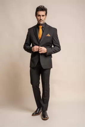 Marco Black Short Three Piece Suit