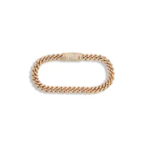 Mateo 5 Carat Round Brilliant Diamond Cuban Link Chain Bracelet in 14k Yellow Gold