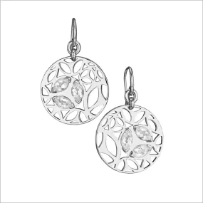 Medallion Rock Crystal Small Earrings in Sterling Silver