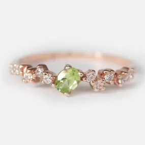 Peridot Diamond Ring Cacilie