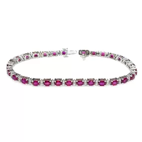 Ruby & Diamond Tennis Bracelet