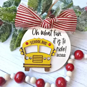 School Bus Driver Ornament | Personalized Laser Cut Wood Ornament